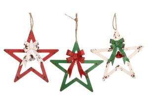 La Maison Store Decorazione metallo stella bianca H42