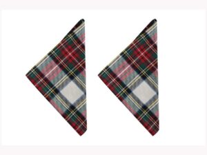 Tovaglioli Tartan White set 6 pezzi