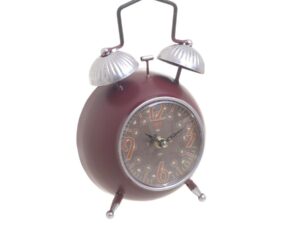 Orologio da tavolo rosso vintage
