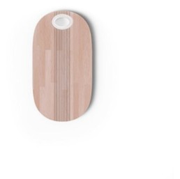 Pangea - Tagliere in legno con pomello bianco