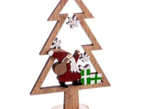 Albero natalizio su tronco