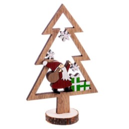 Albero natalizio su tronco