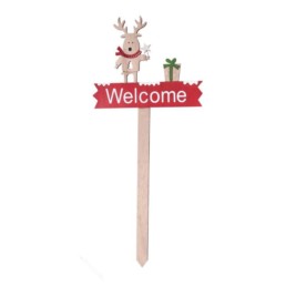 La Maison Store Cartello legno con renna H49