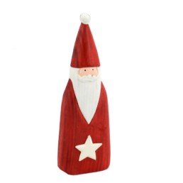 La Maison Store Babbo Natale legno rosso H17