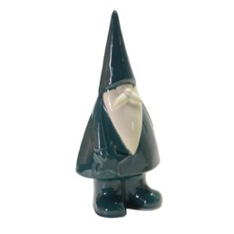 La Maison Store Babbo Natale in ceramica Verde e bianco H26