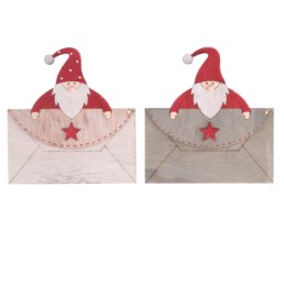 La Maison Store Lettera legno Babbo natale in 2 colori H15