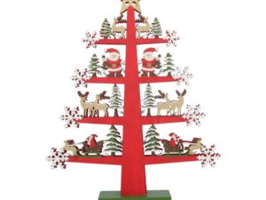 Rituali Domestici Albero Natalizio in legno con led H 46