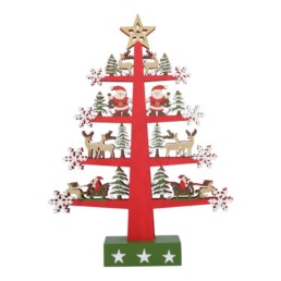Rituali Domestici Albero Natalizio in legno con led H 46
