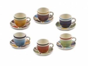 Rose & Tulipani Salento set caffe' 6 pezzi