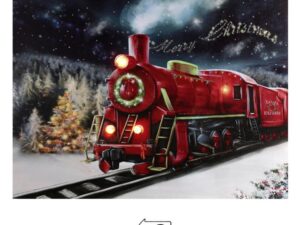 La Maison Store Quadro legno treno con led 40x30