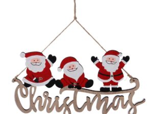 La Maison Store Scritta legno con babbi Natale L32