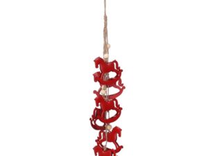La Maison Store Festone metallo cavallo a dondolo rosso H48
