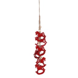 La Maison Store Festone metallo cavallo a dondolo rosso H48