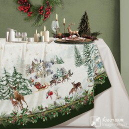 Casa Anversa Tovaglia Christmas Village disponibile in 6 misure