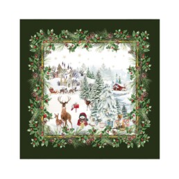 Casa Anversa centrotavola Christmas Verde 95x95