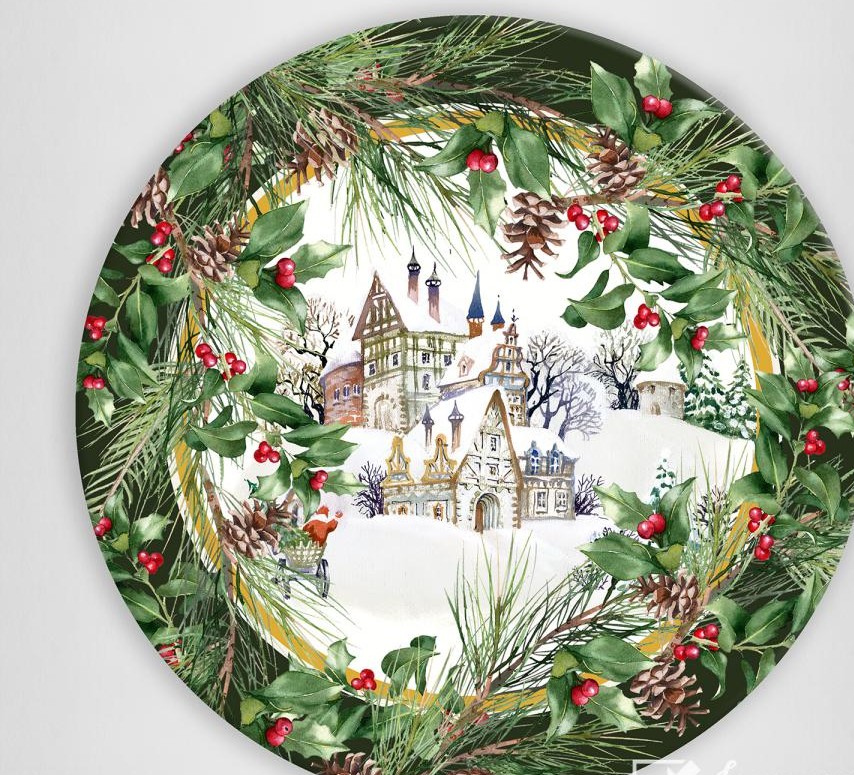 Casa Anversa Set 2 pezzi sottopiatti natalizi Christmas Verde