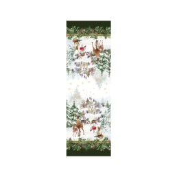 Casa Anversa Runner Natalizio Christmas Village Verde 50x150