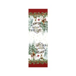 Casa Anversa Runner Natalizio Christmas Village Rosso 50×150