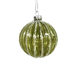 La Maison Store Sfera in vetro verde glitter D8