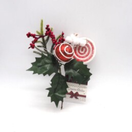 La Maison Store Pick Natale con lecca lecca e foglie H23