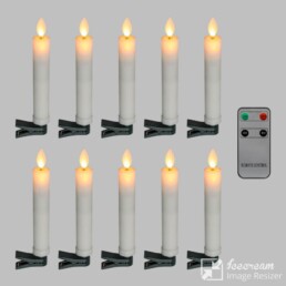 La Maison Store Set 10 candele con clip bianco caldo