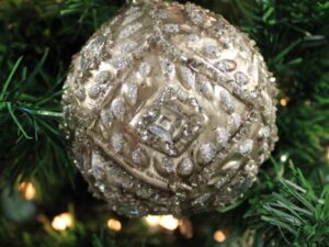 La Maison Store Sfera Natalizia in vetro argento D10