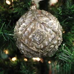 La Maison Store Sfera Natalizia in vetro argento D10