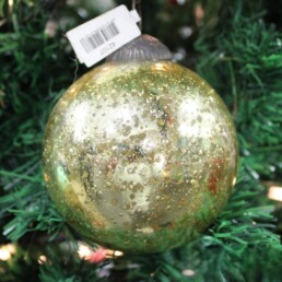 La Maison Store Sfera Natalizia in vetro oro D10