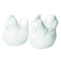 La Porcellana Bianca Set Sale e Pepe gallo e gallina