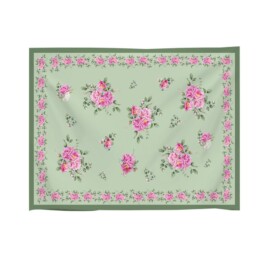Casa Anversa Tovaglia Idrorepellente Peony verde in 3 misure