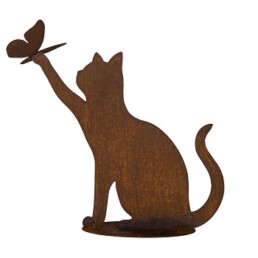 La Maison Store Gatto con farfalla su zampa H51,5