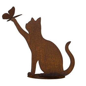 La Maison Store Gatto con farfalla su zampa H51,5
