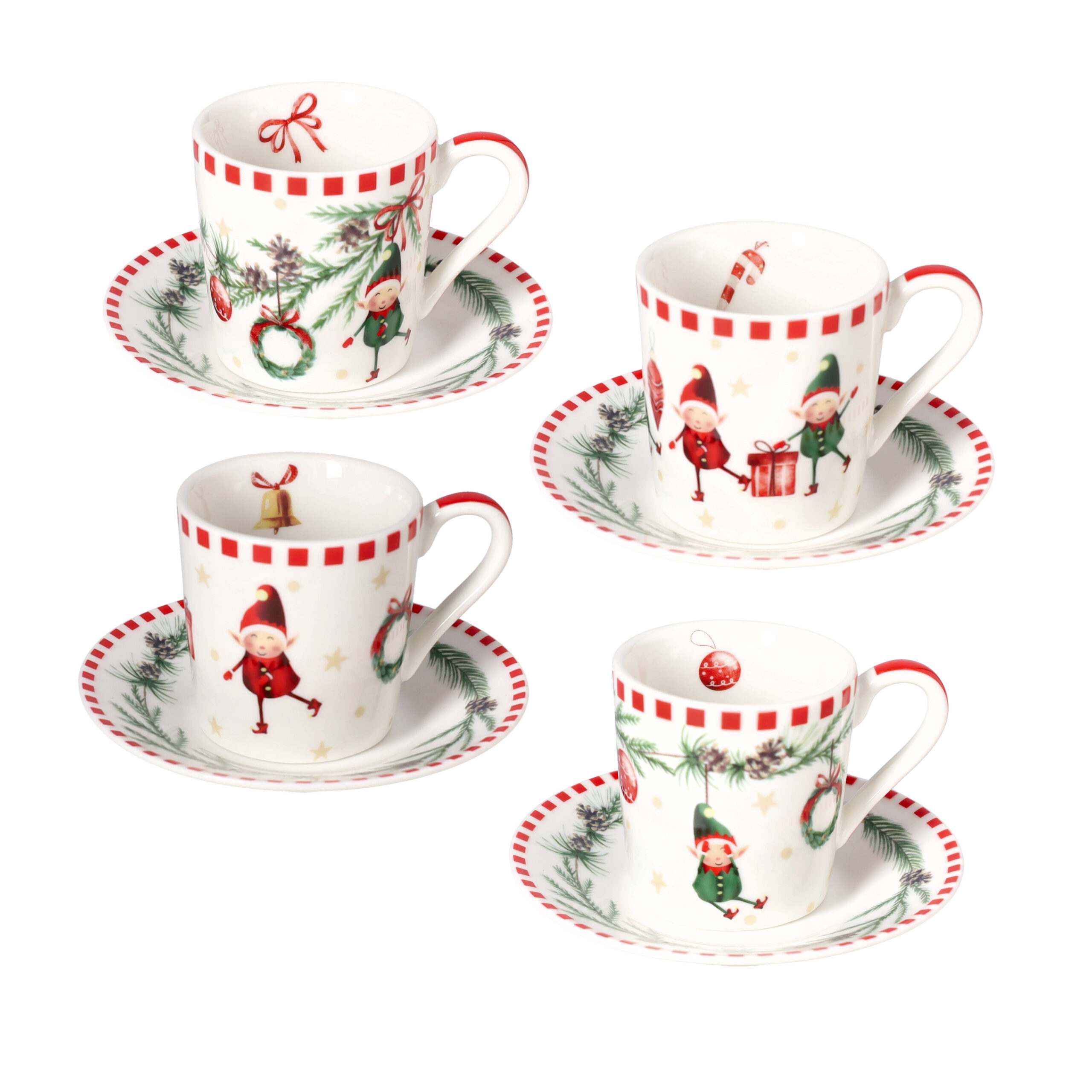 Andrea Fontebasso set 4 tazze' Caffè natalizie