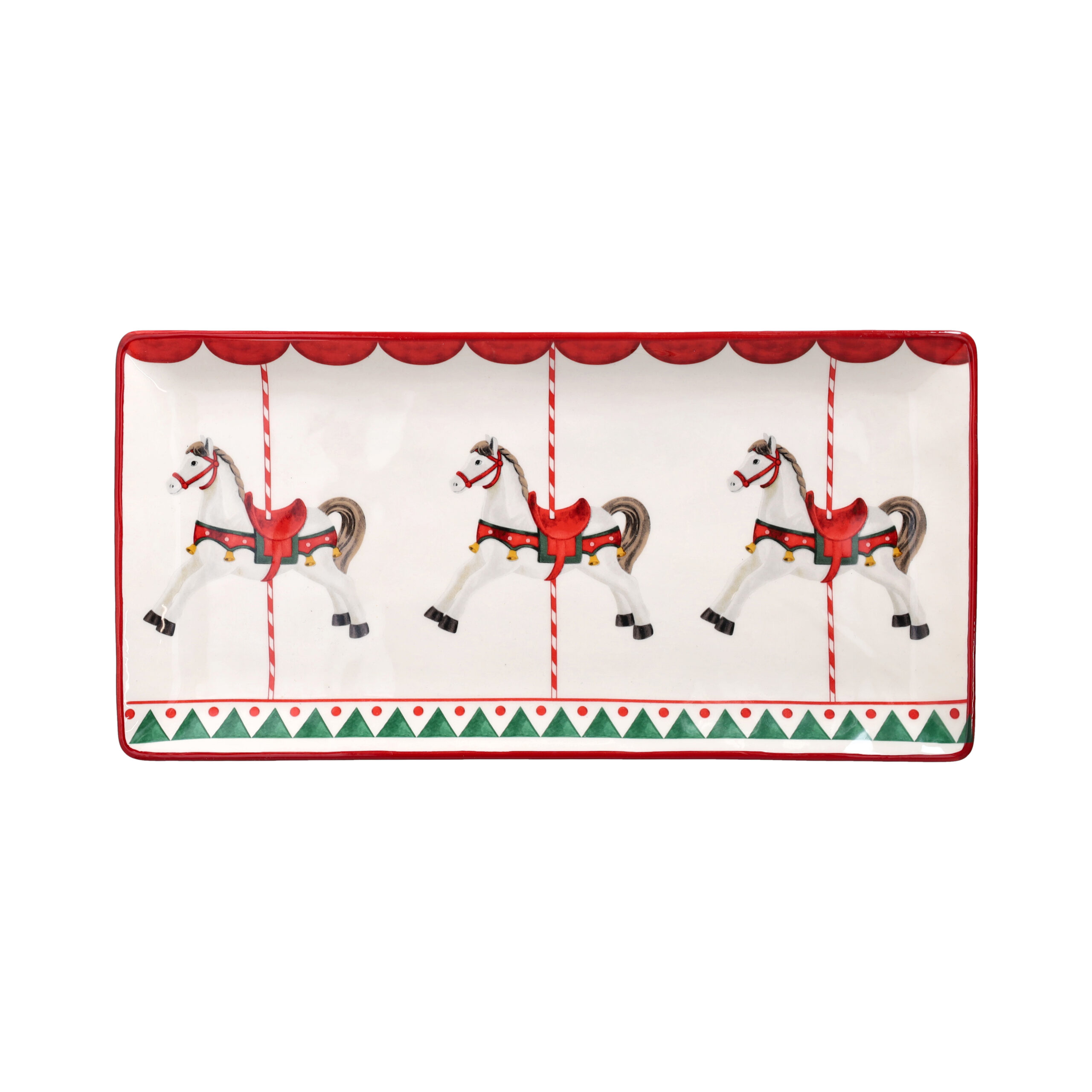 Andrea Fontebasso Piatto Rettangolare Cavalli 31x15
